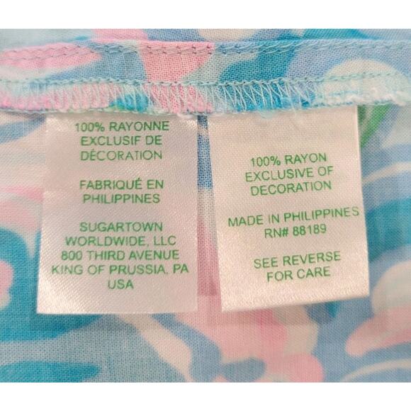 Lilly Pulitzer Dress W/ Bell Sleeves and Tassels Medium 004150 - Picture 5 of 10